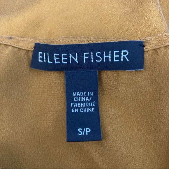 Eileen Fisher Silk Tank Top Size S/P Arnica Gold Camisole Office Casual - Picture 5 of 15
